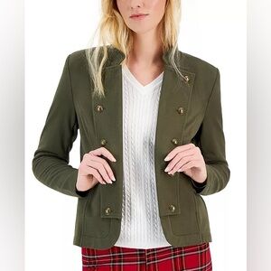 Tommy Hilfiger Women's Military Band Jacket in Thyme Sz L